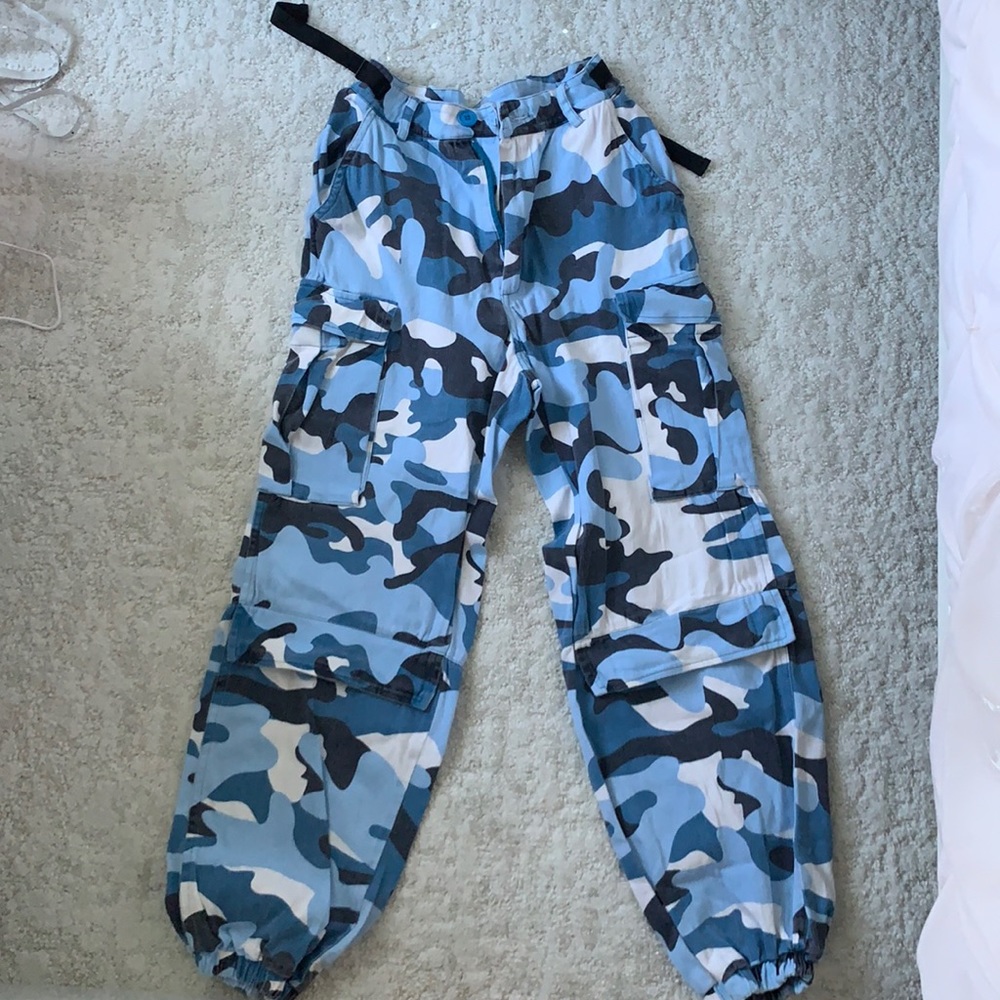 blue camp pants